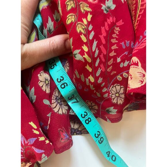 Vintage 90s Y2K red ruffle boho dress | MEDIUM - Picture 7 of 8